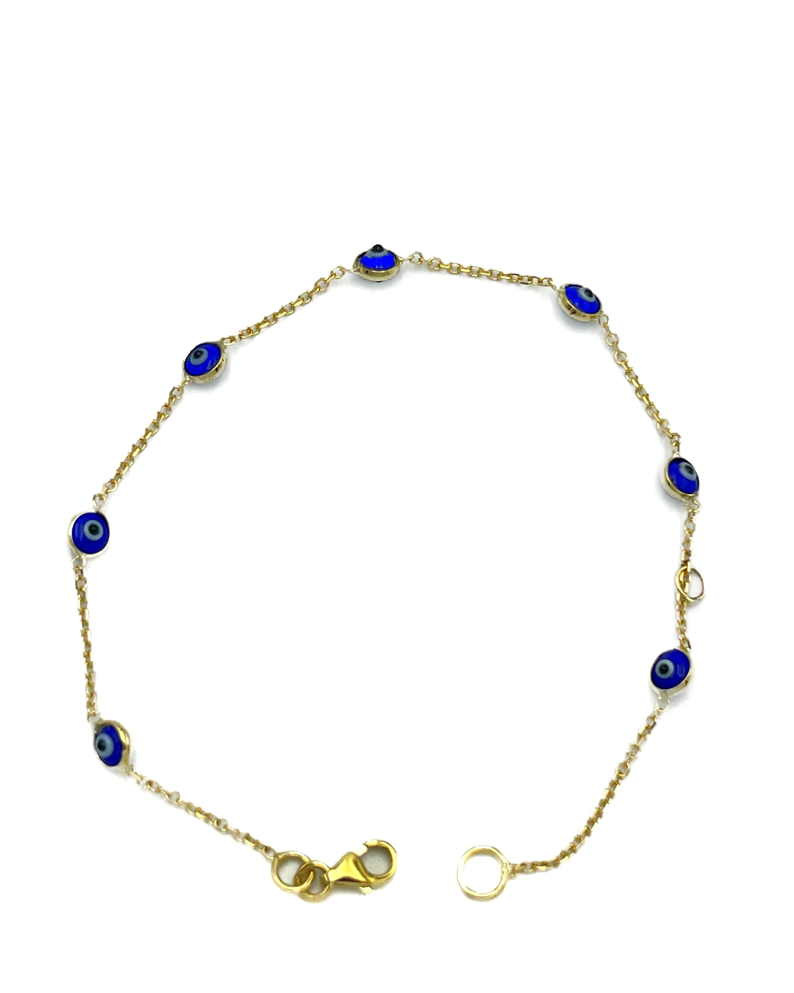 ΒΡΑΧΙΌΛΙ ΜΕ ΑΛΥΣΊΔΑ ΚΑΙ 7 ΠΈΤΡΕΣ ΜΑΤΆΚΙΑ ΓΥΑΛΊ ΧΡΩΜΑ ΛΑΠΙΣ