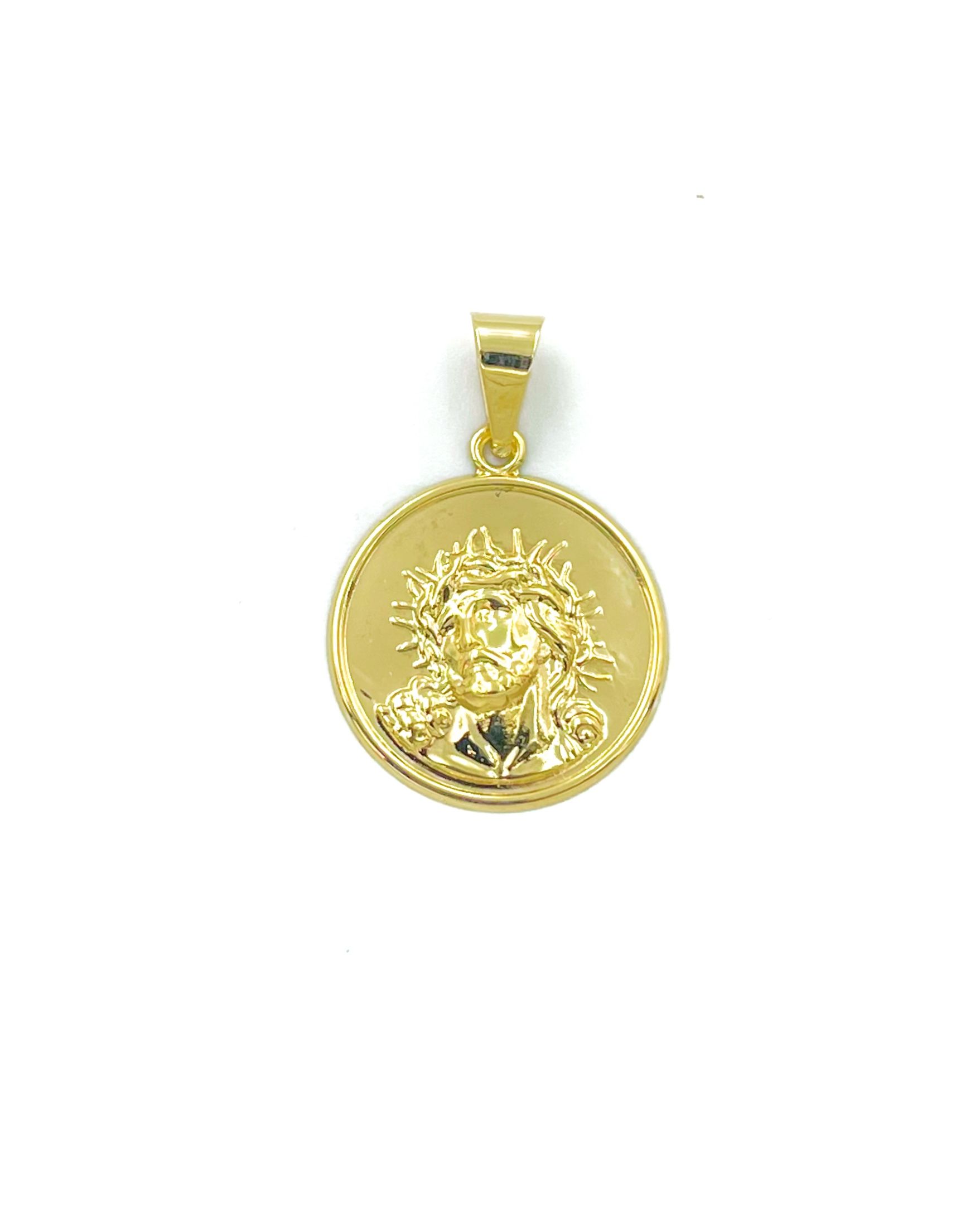 Μενταγιόν Χριστός, σχέδιο στρογγυλό